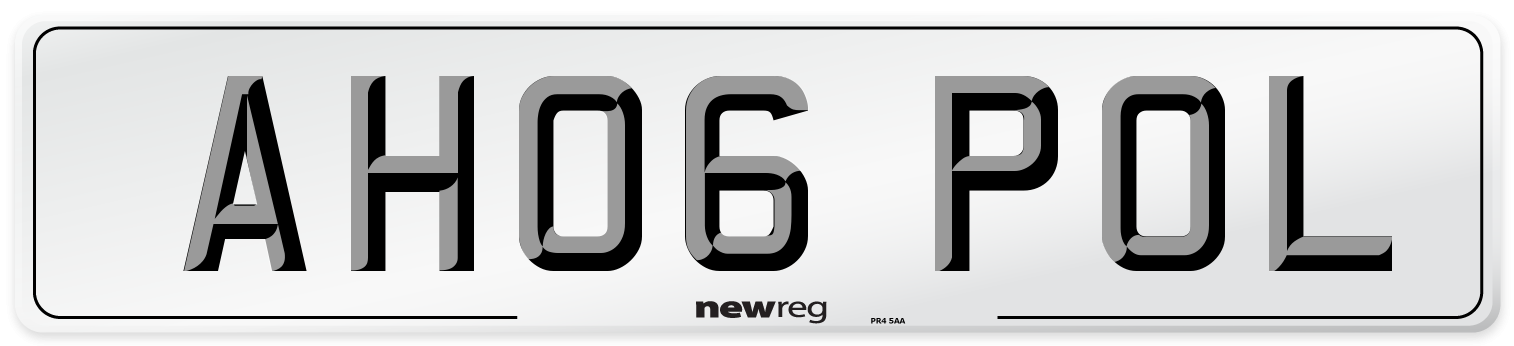 AH06 POL Number Plate from New Reg